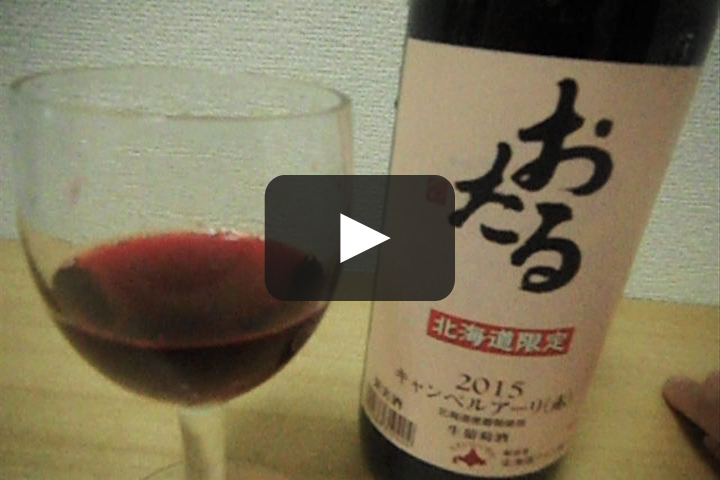 北海道ワインキャンベルアーリ赤ワインを飲む